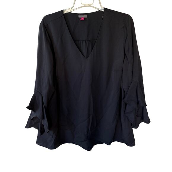 Vince Camuto Size 2X Black V Neck Layered blouse size 2X - Picture 1 of 11